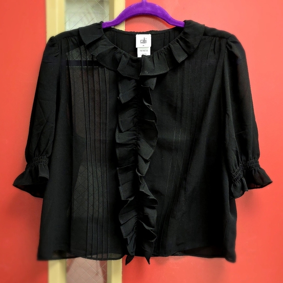 CAbi Tops - Cabi Cherish Blouse #4539 Black Size M